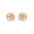 Tory Burch 'Miller Stud' Earrings With Logo Detail In Brass Woman GREY