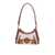 Balmain Balmain Shoulder Bag In Canvas And Leather Brown