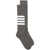 Thom Browne Thom Browne Over The Calf Socks With 4 Bars Accessories GREY