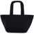 Hervé Chapelier Medium Two Tone Tote Bag NOIR NOIR