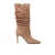 Via Roma 15 GOLDEN V + STILETTO HEEL BOOTS Beige