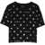 Givenchy Crop Logo Allover T-Shirt BLACK