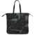 Dries Van Noten Printed Cotton Denim Tote Bag BLACK