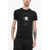 Neil Barrett Felix The Cat Solid Color Crew-Neck T-Shirt With Frontal Pri Black