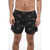 Neil Barrett Printed All-Over Cupid Swim Shorts Black