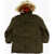 Diesel Utility Padded Jacket With Faux Fur Green