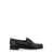 Sebago Black Pull-On Loafers In Leather Man Black