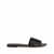 Dolce & Gabbana Dolce & Gabbana Dg Logo Leather Flat Sandals Black