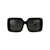 LINDA FARROW Linda Farrow Sunglasses BLACK/YELLOWGOLD/GREY