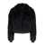 Michael Kors Black Oversized Collar Jacket In Faux-Fur Woman Black