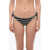 Karl Lagerfeld Awning Striped Bikini Bottom With Knotted Laces White