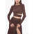 ANDREADAMO Long-Sleeved Top With Cut-Out Detail Brown