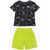 Nike Fluo Shorts And Printed T-Shirt Set Green