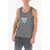 Nike Swim Tank Top With Logo-Print Gray