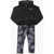 Nike Fleeced Cotton Hoodie And Leggings Set Black