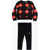 Nike Air Jordan Checked Plaid Sweatshirt And Shine Leggings Fligh Black