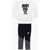 Nike Golden Logo Leggings And Crew-Neck Sweatshirt Set Black & White