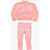 Nike Air Zip Closure Chenille Sweatshirt And Leggings Set Pink