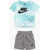 Nike Tie-Dye Effect T-Shirt And Drawstring Waist Shorts Set Multicolor