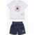 Converse All Star Chuck Taylor Crew-Neck T-Shirt And Shorts Set White