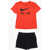 Nike Crew-Neck T-Shirt And Shorts Set Black