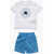 Converse All Star Chuck Taylor Shorts And Printed T-Shirt Set White