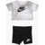 Nike Crew-Neck T-Shirt And Biker Shorts Set With Printed Logo Multicolor