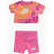 Nike Crew-Neck T-Shirt And Shorts Set With Printed Logo Multicolor