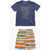 Nike Striped Shorts And Crew-Neck T-Shirt Set Multicolor