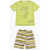 Nike Striped Shorts And Printed T-Shirt Set Yellow