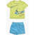 Nike Mesh Shorts And Printed Crew-Neck T-Shirt Set Blue