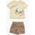 Nike Mesh Shorts And Printed Crew-Neck T-Shirt Set Beige