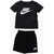 Nike Logo Printed T-Shirt And Shorts Set Black