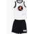 Nike Air Jordan Two Tone Mesh Shorts And Tank Top Set Black & White