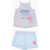 Converse All Star Chuck Taylor Printed Tank Top And Mesh Shorts Set Light Blue