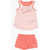 Nike Dri-Fit Tank Top And Shorts Set With Printed Logo Pink