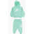 Nike Solid Color Fleeced Cotton Hoodie And Joggers Set Light Blue