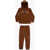 Nike Solid Color Hoodie And Joggers Set With Fleeced Inner Brown