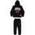 Nike Air Jordan Fleeced Cotton Hoodie And Joggers Set With Printe Black