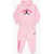 Nike Air Jordan Fleeced Cotton Hoodie And Joggers Set Pink