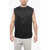 Jil Sander Silk Blend Tank Top With Pleated Neck Black