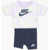 Nike Tie Dye Effect T-Shirt Boxy And Shorts Set Blue