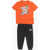 Nike Joggers And Printed T-Shirt Set Orange