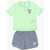 Nike Cotton Blend T-Shirt And Shorts Set With Printed Logo Green