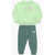 Nike Brushed Cotton Joggers And Crew-Neck Sweatshirt Set Green