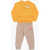 Nike Brushed Cotton Joggers And Crew-Neck Sweatshirt Set Orange