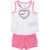 Nike Dri-Fit Shorts And Tank Top Set With Printed Logo White