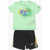 Nike T-Shirt And Shorts Set With Gradient Side Band Black