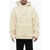 AMI ALEXANDRE MATTIUSSI Unisex Shearling Logoed Hooded Sweatshirt With Drawstring White