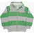 MINI RODINI Two-Tone Striped Fleeced Cotton Sweatshirt With Zip Closure Green